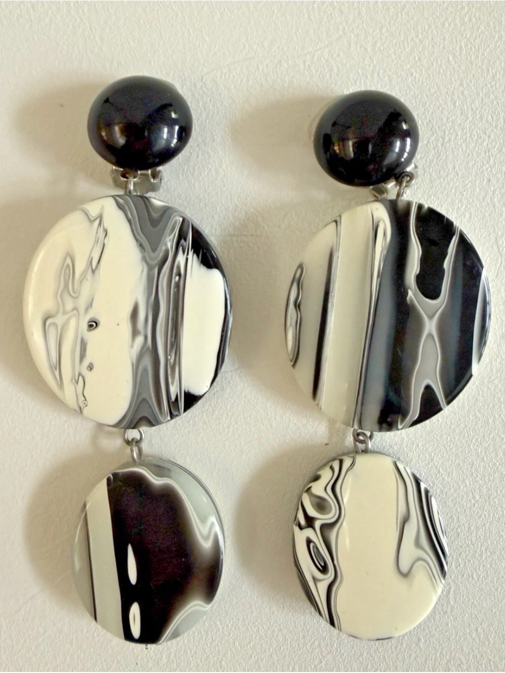 ANGELA CAPUTI Resin  Drop Clip-on Earrings